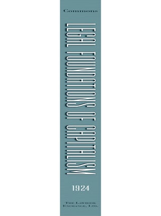 Legal Foundations of Capitalism