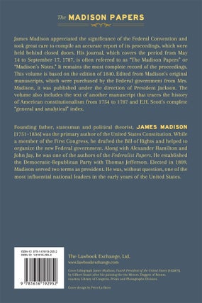 Journal of the Federal Convention Kept by James Madison. Special Ed.