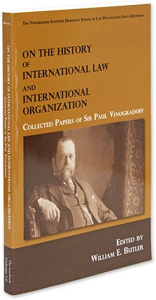 Item #59952 On the History of International Law and International Organization. William E....