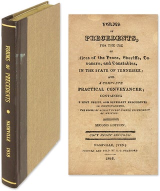 Item #60121 Forms of Precedents, For the Use of Justices of the Peace, Sheriffs. Tennessee