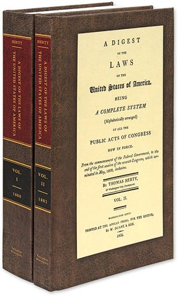 Item #60146 A Digest of the Laws of the United States of America. 2 Vols. Thomas Herty