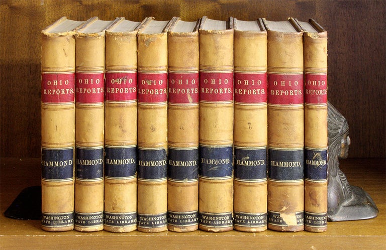Item #60432 Cases Decided in the Supreme Court of Ohio... 9 vols. Ohio, Charles Hammond, Reporter.