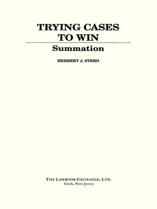 Trying Cases to Win. 5 Volumes. Complete set.
