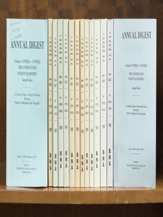 Item #60601 United States Patents Quarterly 2d. Cum Dig Vols. 1-56 (1987-2000). Bureau of...