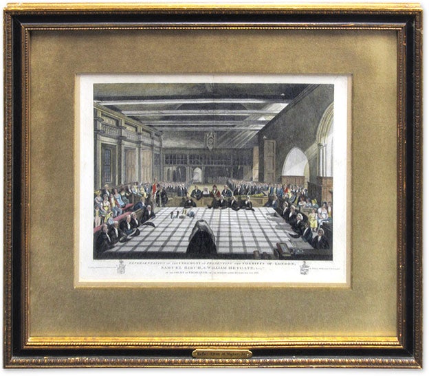 Item #60623 Representation Of The Ceremony Of Presenting The Sheriffs Of London. G. J. M. Whichels, After., James Stow, Engraver.