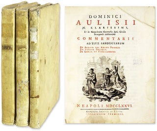Item #60687 Commentarii ad Titt. Pandectarum De Acquir vel Ammitt Possess. Domenico Aulisio