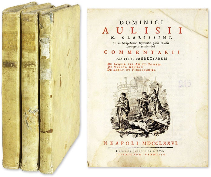 Item #60687 Commentarii ad Titt. Pandectarum De Acquir vel Ammitt Possess. Domenico Aulisio.