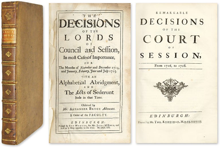 Item #60899 Remarkable Decisions Of The Court Of Session [and] The Decisions. Henry Home Kames, Lord.