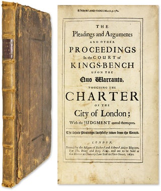 Item #60916 The Pleadings and Arguments and Other Proceedings in the Court. Sir Robert Sawyer