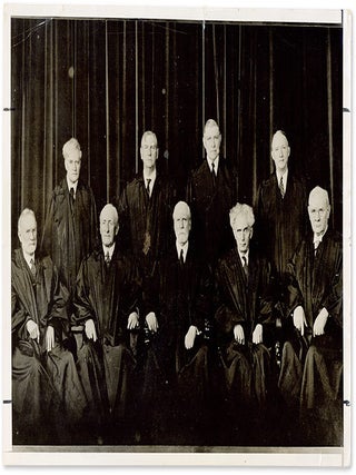 Item #60959 7" x 9" Black-and White Portrait Photograph of the Hughes Court. United States. Press...