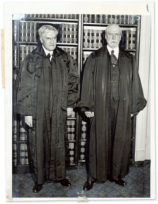 Item #60965 6" x 8" Black-and-White Photograph of Cardozo and Hughes. Benjamin N. Cardozo,...