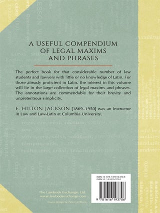 Latin for Lawyers. Containing I: A Course in Latin, with Legal...