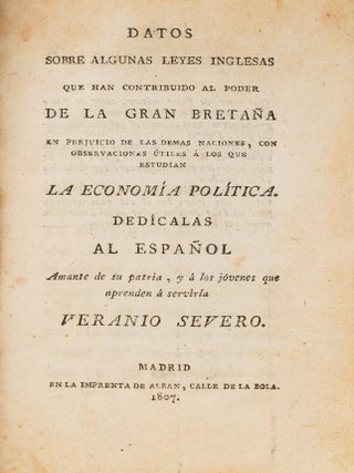 Datos Sobre Algunas Leyes Inglesas que han Contribuido al Poder de...