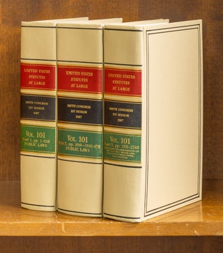 Item #61438 United States Statutes at Large. Volume 101, in 3 books (1987). United States...