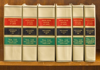 Item #61447 United States Statutes at Large Volume 110, in 6 books (1996). United States...