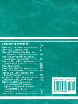 Federal Civil Judicial Procedure and Rules August 2013 Revised Ed.