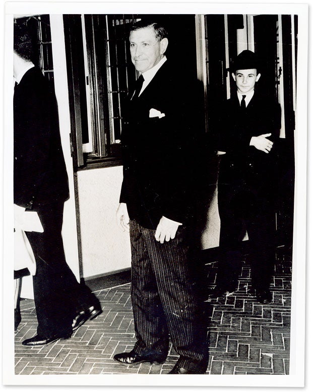 Item #61937 7" x 9" Black-and-White Photograph of Roberts at Cardozo's Funeral. Owen J. Roberts, Benjamin Cardozo.
