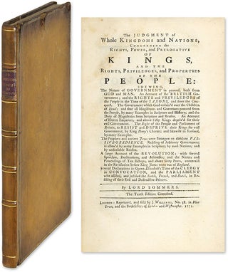 Item #62088 The Judgment of Whole Kingdoms and Nations, Concerning the Rights. John Somers,...