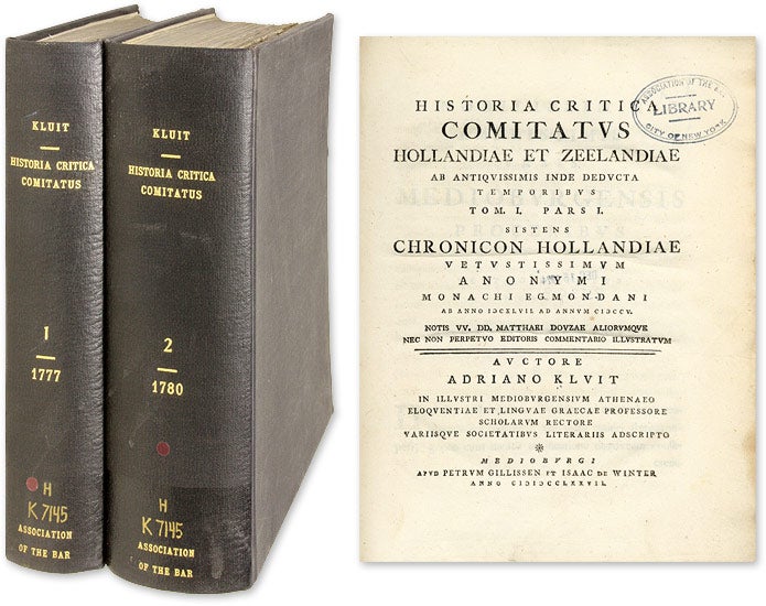 Item #62270 Historia Critica Comitatus Hollandiae et Zeelandiae ab Antiquissimis. Adriaan Kluit, Matthaeus Dousa.