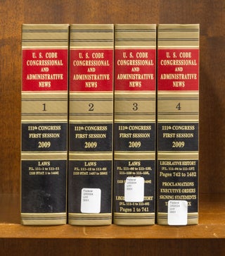 Item #62433 United States Code Congressional And Administrative News 2009 Pts 1-4. Thomson West