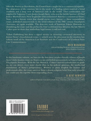 The Unsigned Essays of Supreme Court Justice Joseph Story. HARDCOVER