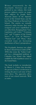 The Unsigned Essays of Supreme Court Justice Joseph Story. HARDCOVER