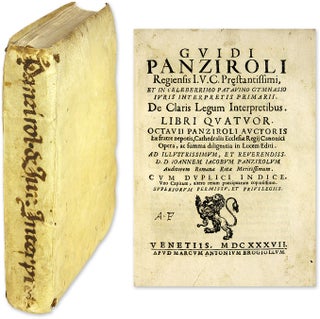 De Claris Legum Interpretibus, Libri Quatuor. Guido Panciroli, Ottavio Panciroli.