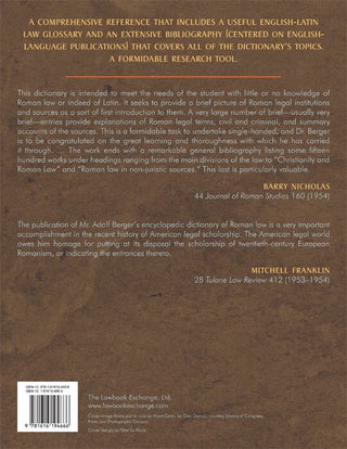 Encyclopedic Dictionary of Roman Law.