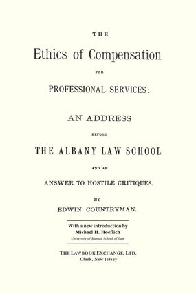 The Ethics of Compensation for Professional Services...