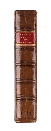 Un General Table, A Touts les Severall Livres de les Reports de la...