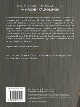 The Code Napoleon; Or, the French Civil Code