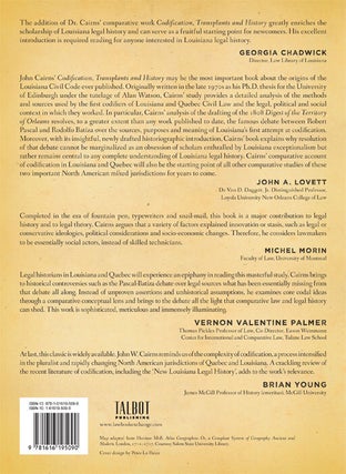 Codification, Transplants and History: Law Reform in Louisiana (1808)