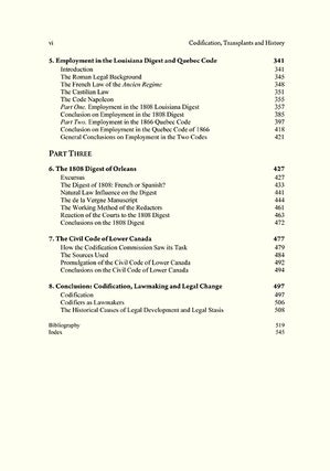 Codification, Transplants and History: Law Reform in Louisiana (1808)