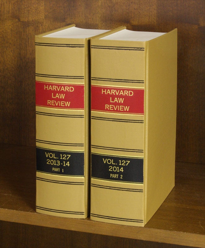 Harvard Law Review. Vol. 127 2013-2014 Part 1-2, In 2 Books | Harvard ...