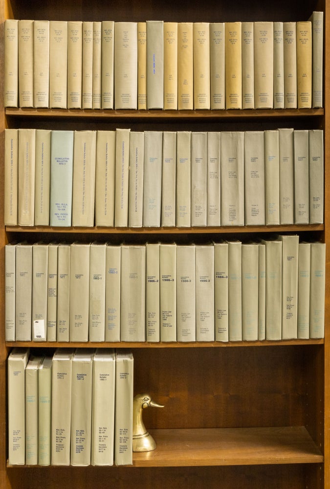 Item #63945 Internal Revenue Cumulative Bulletin. 69 books, 1959-1 to 1992-2 range. Office of Internal Revenue.