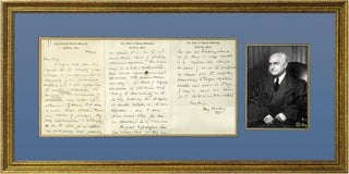 Autograph Letter, Signed, on Harvard Law School Letterhead. Framed.