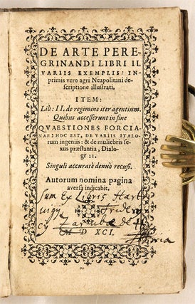 De Arte Peregrinandi Libri II, Variis Exemplis, In Primis...