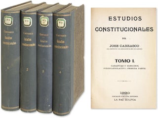 Item #64388 Estudios Constitucionales, 4 Volumes, Complete Set. Jose Carrasco