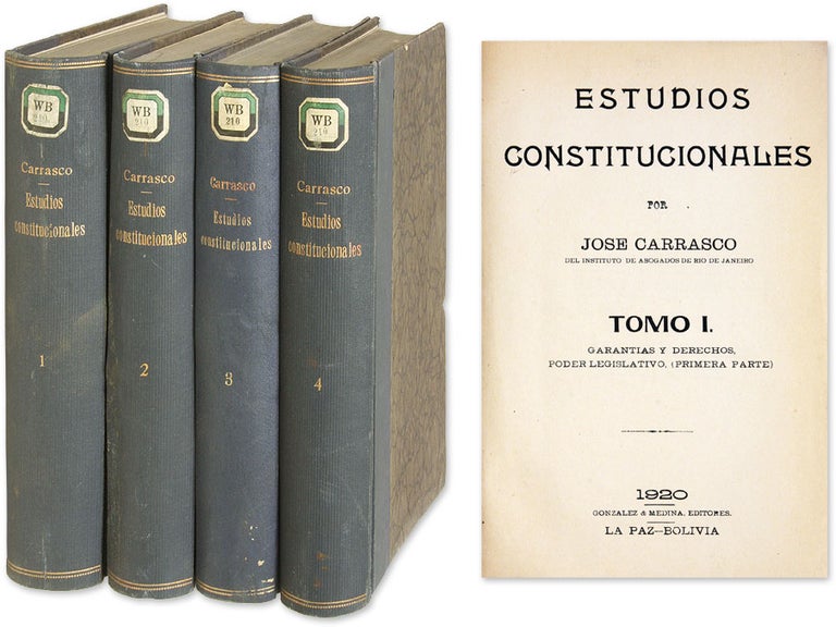 Item #64388 Estudios Constitucionales, 4 Volumes, Complete Set. Jose Carrasco.