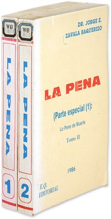Item #64390 La Pena. 2 volumes. Jorge E. Zavala Baquerizo
