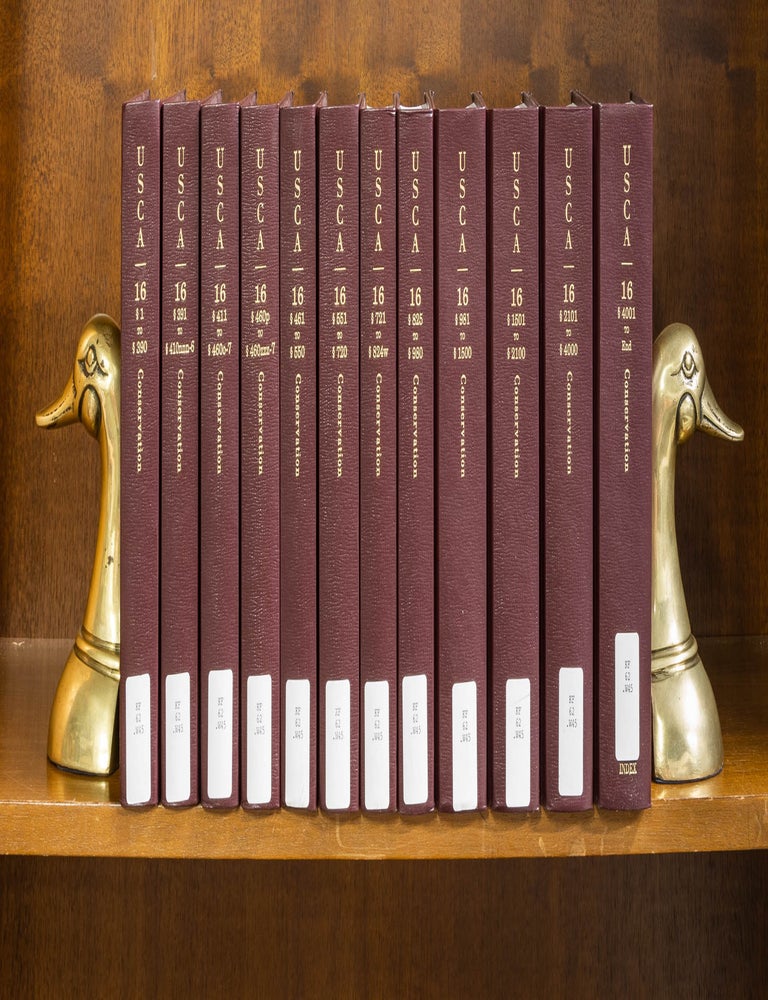Item #64897 United States Code Annotated Title 16 Conservation 1-end, in 12 books. Thomson West.
