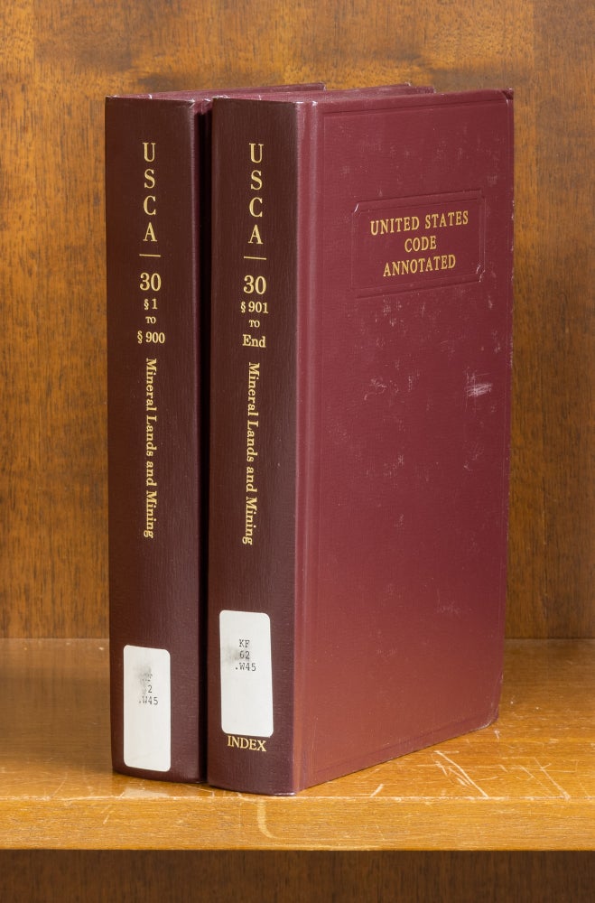 Item #64937 United States Code Annotated Title 30 Mineral Lands and Mining, 2 bks. Thomson Reuters.