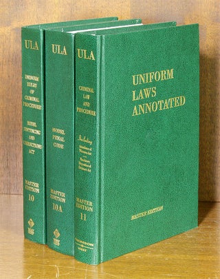 Item #65015 Criminal Law and Procedure (Vols. 10-11 Uniform Laws Annotated) 3 bks. National...