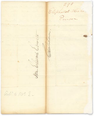 1827 Autograph Letter Signed,To Edward Everett, With Everett's...