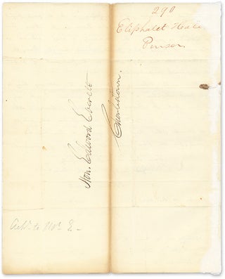 1827 Autograph Letter Signed,To Edward Everett, With Everett's...