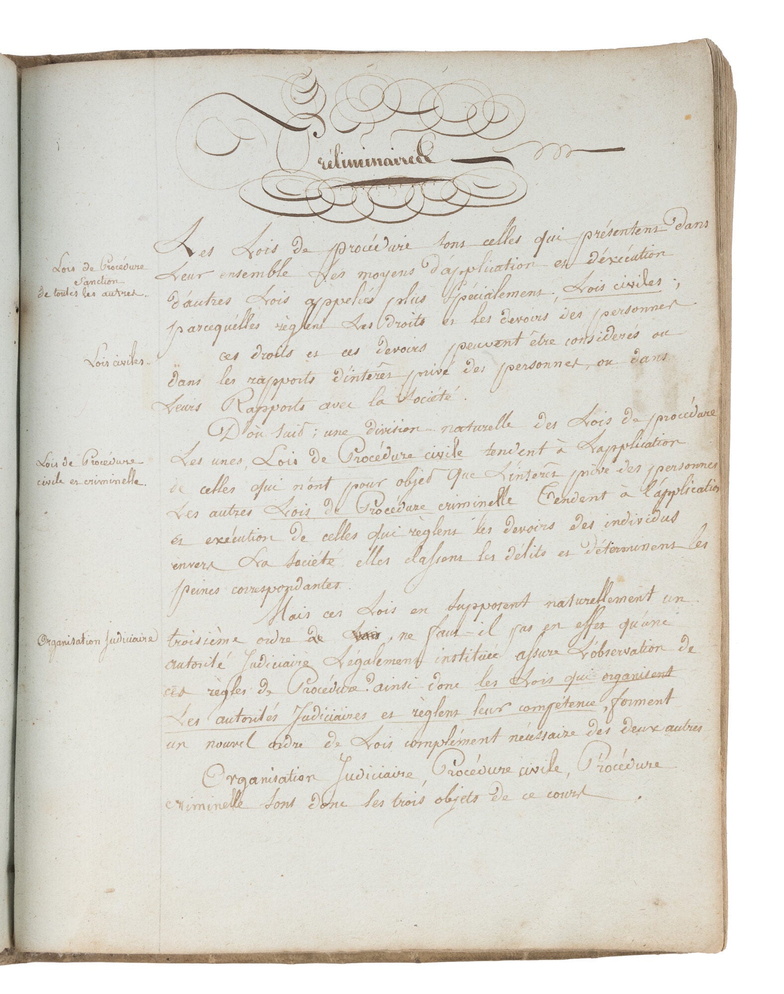 French Monoscript French Manuscript on Procedure, Rennes, France, 1821 | Manuscript, France