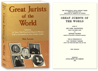 Item #65759 Great Jurists of the World. Sir John MacDonell, Edward Manson