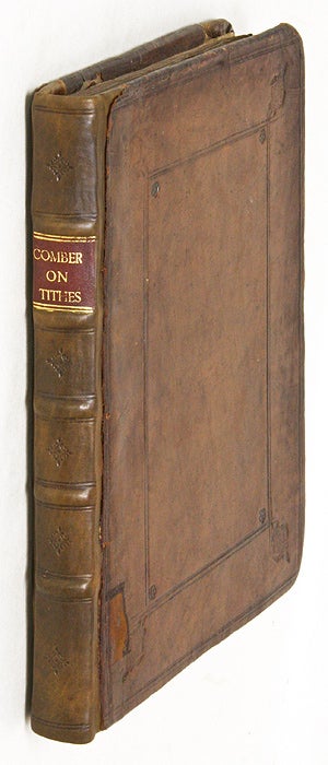 Item #65954 An Historical Vindication of the Divine Right of Tithes, From. Thomas Comber.