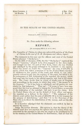 Item #66037 In the Senate of the United States. February 1, 1858, Ordered. Slavery, United States