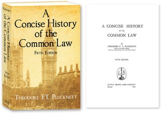 Item #66160 A Concise History of the Common Law. Fifth Edition. Theodore F. T. Plucknett